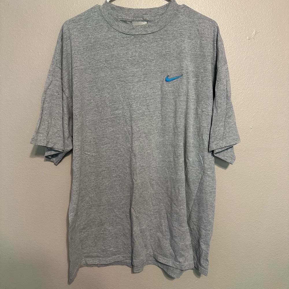 Nike Gray and Blue Short Sleeve Tee